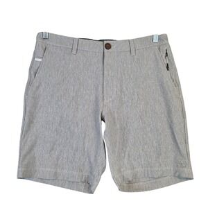 7Diamonds Everest Performance Shorts Mens 31 Gray Heathered Stretch Travel Short